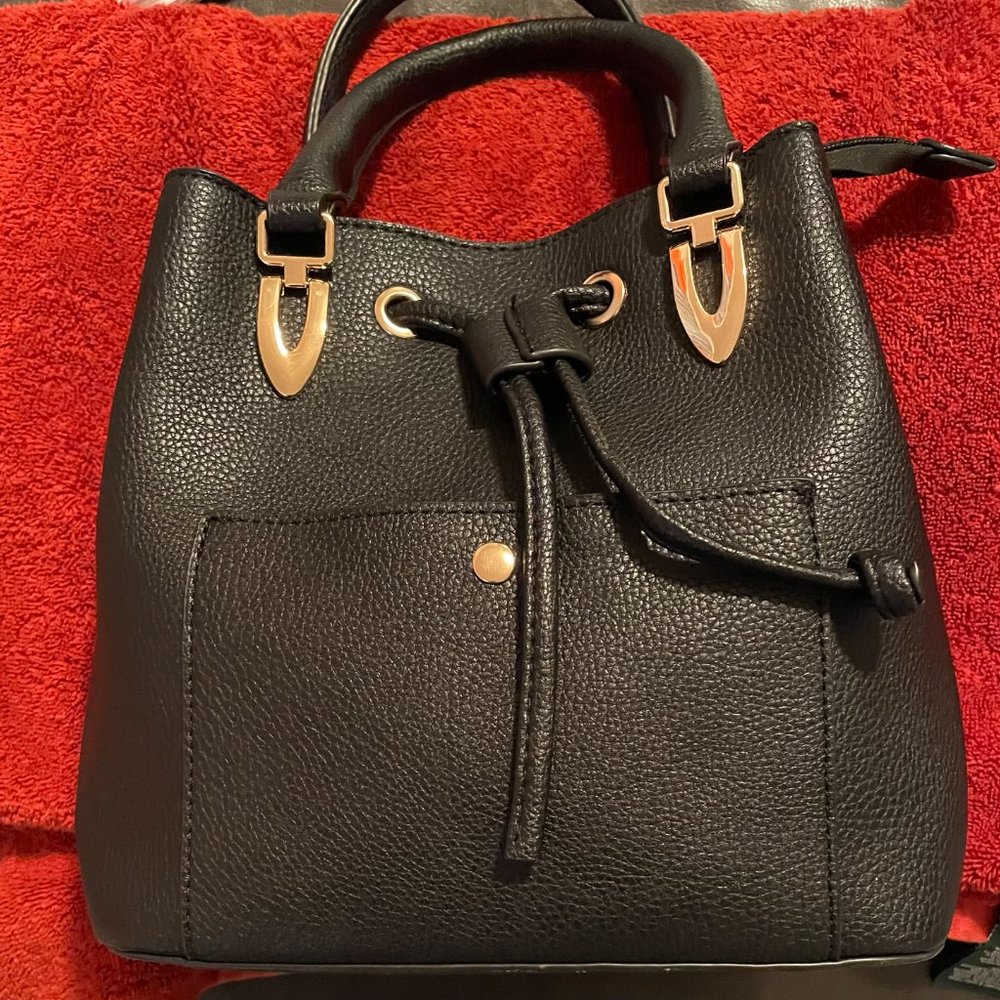 Black Bucket Handbag